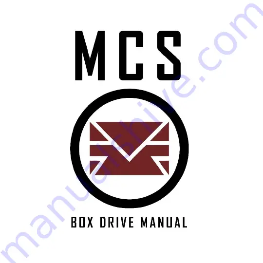 MCS BOX DRIVE Manual Download Page 1