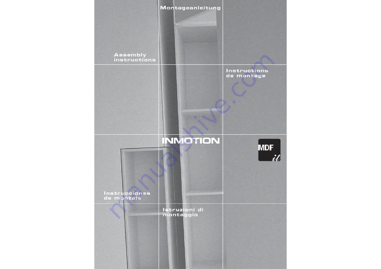 MDF Italia INMOTION F012331F008F029 Скачать руководство пользователя страница 1