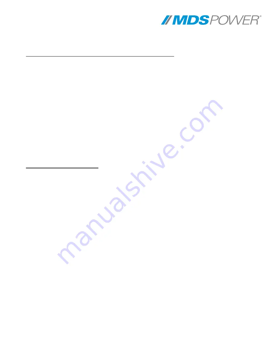 MDS Power FC1000-400 Operating Manual Download Page 8