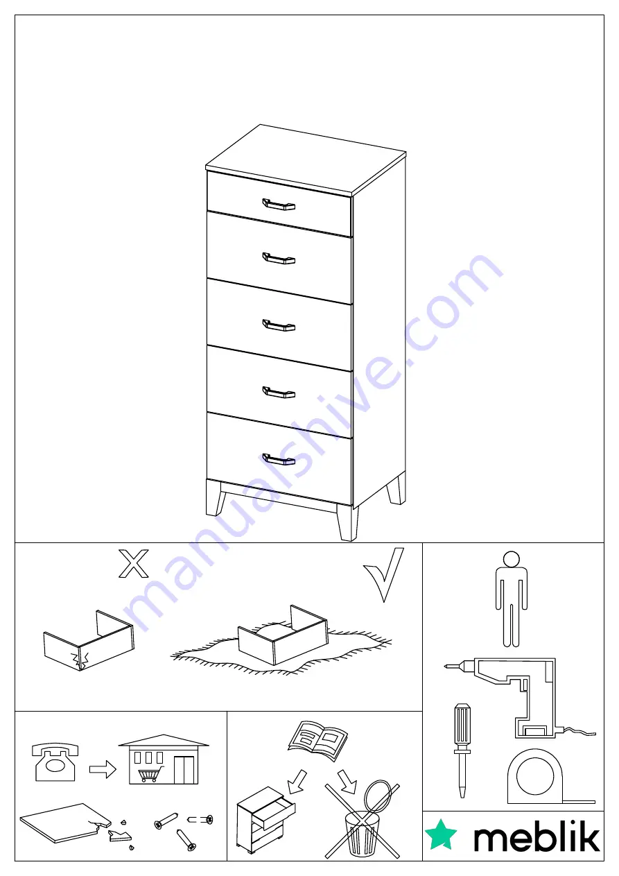 Meblik Dresser 60 Скачать руководство пользователя страница 1