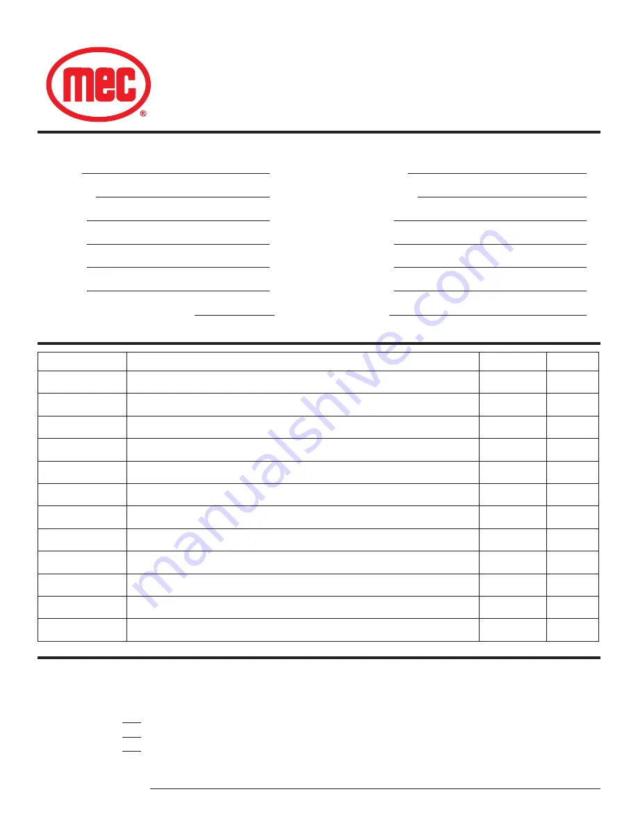 Mec 5492RT Operator'S Manual Download Page 54