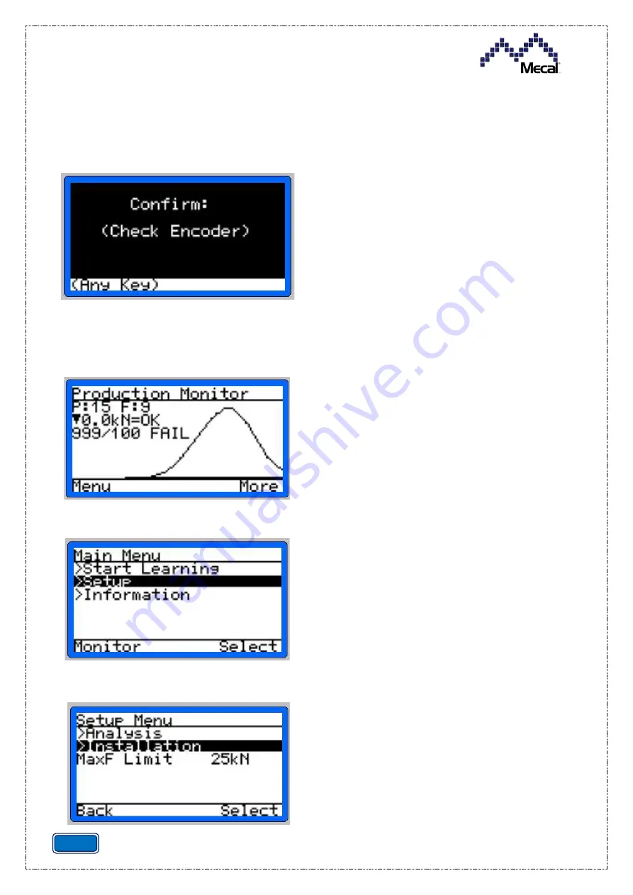 Mecal CDA10 Use And Maintenance Manual Download Page 72