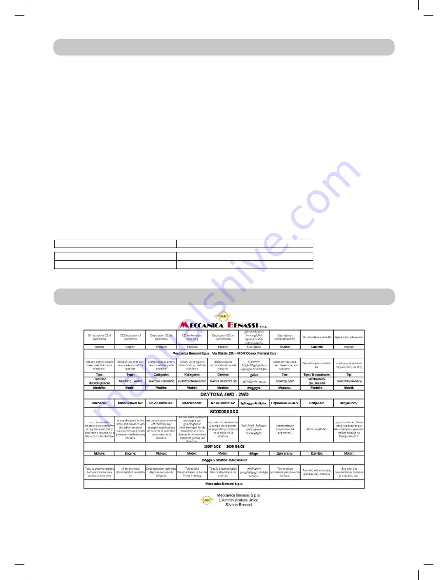 Meccanica Benassi DAYTONA 2W User Manual Download Page 46