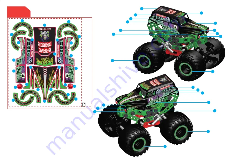 Meccano Junior MONSTER JAM GRAVE DIGGER Скачать руководство пользователя страница 23