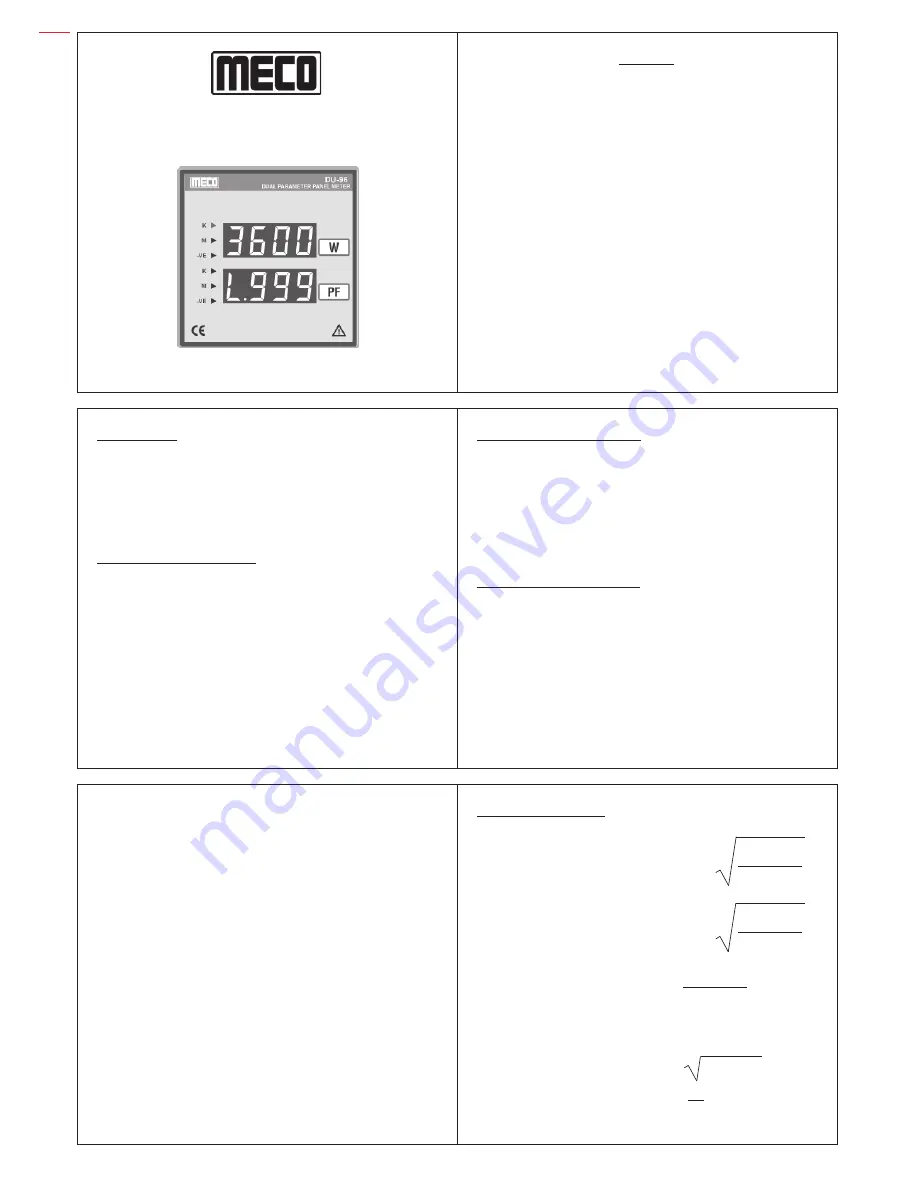 Meco DU-96 User Manual Download Page 1