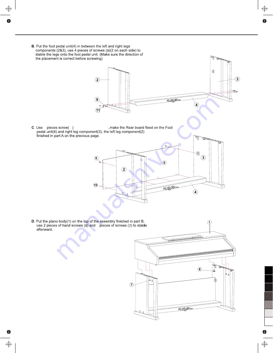 Medeli DP760K Quick Start Manual Download Page 8