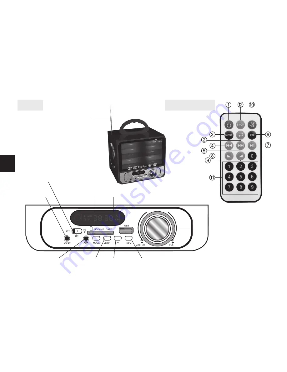 media-tech MT3146 Boombox Color BT Скачать руководство пользователя страница 14