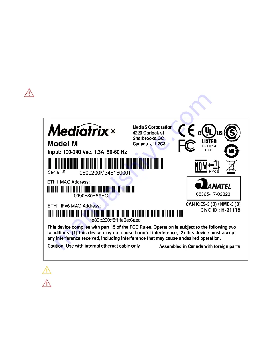 Media5 Mediatrix G7 Series Hardware Installation Manual Download Page 27