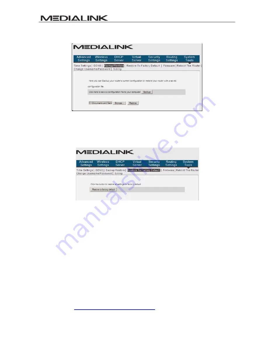 Medialink MWN-WAPR300N User Manual Download Page 58