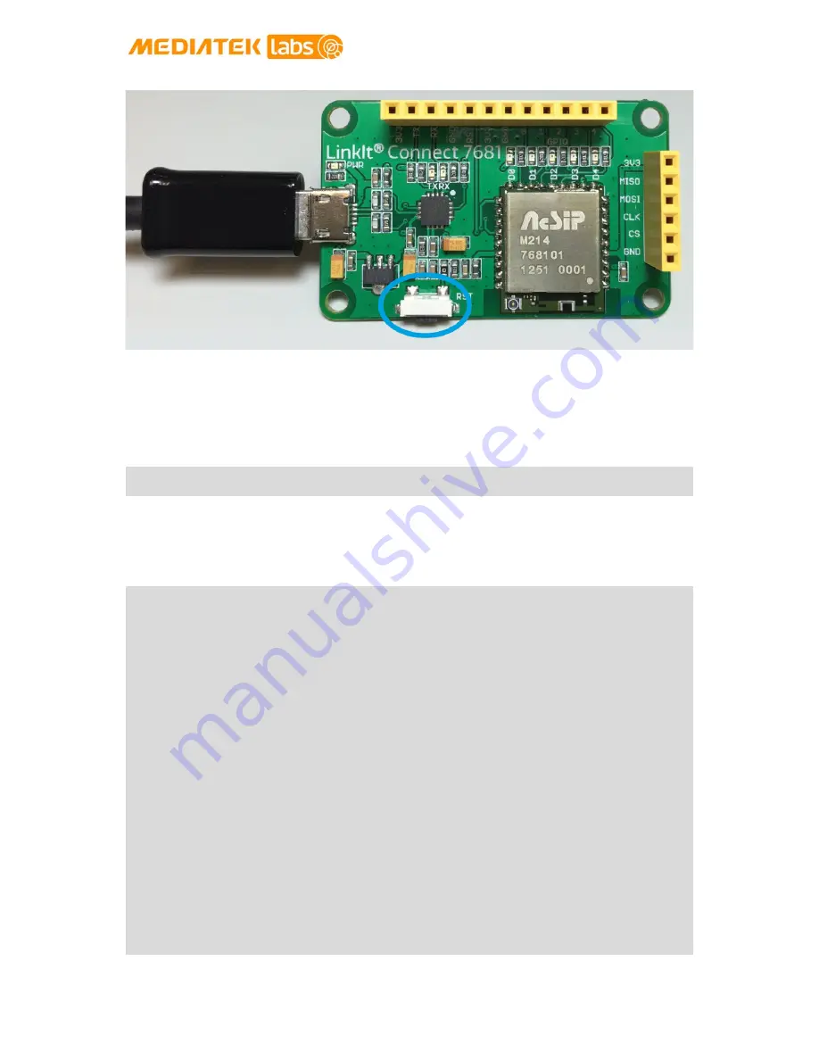 Mediatek Labs LinkIt Connect 7681 Developer'S Manual Download Page 57