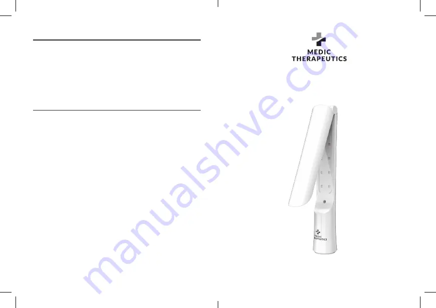 Medic Therapeutics MT-UVWA-001 Manual Download Page 1