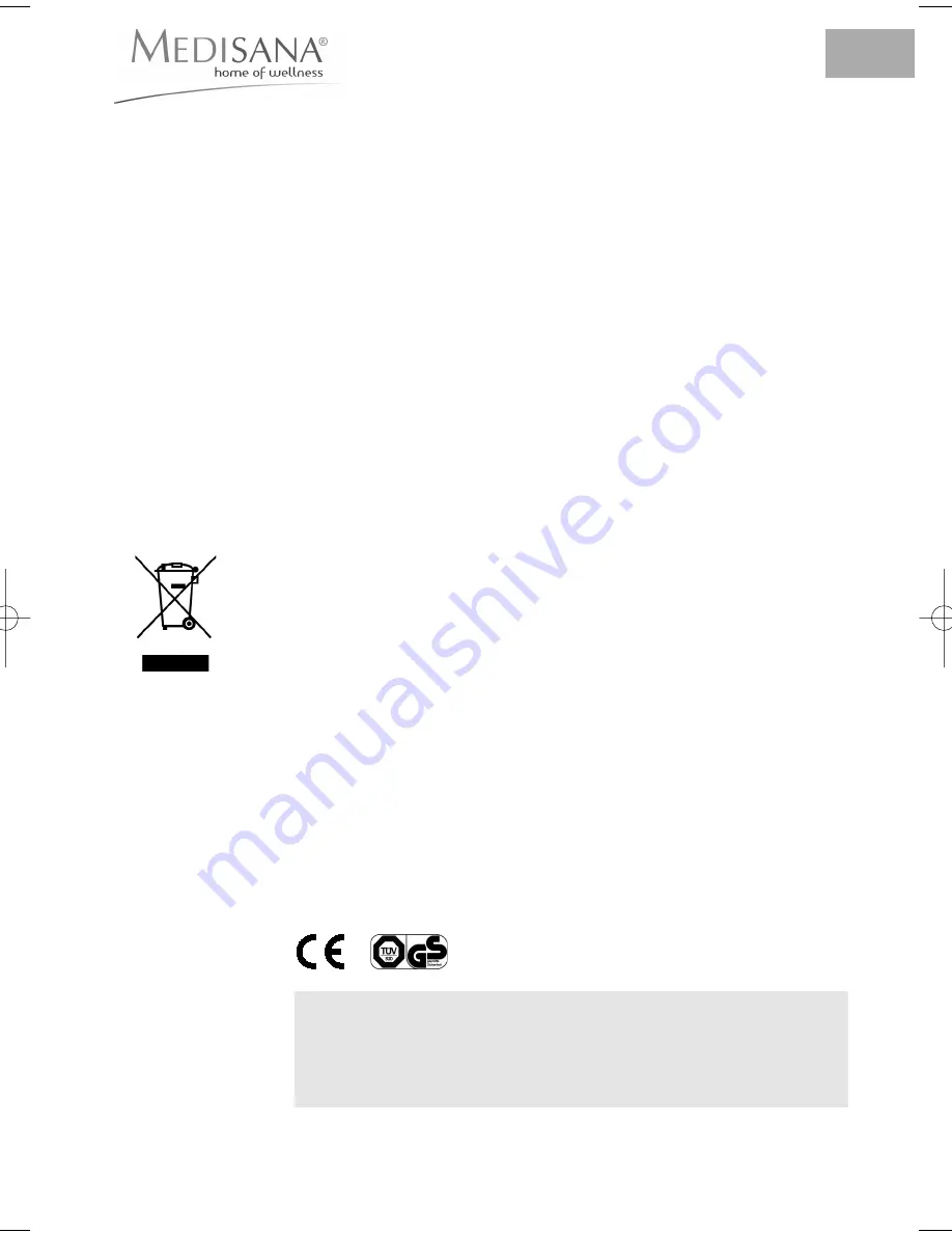 Medisana FWS Instruction Manual Download Page 59