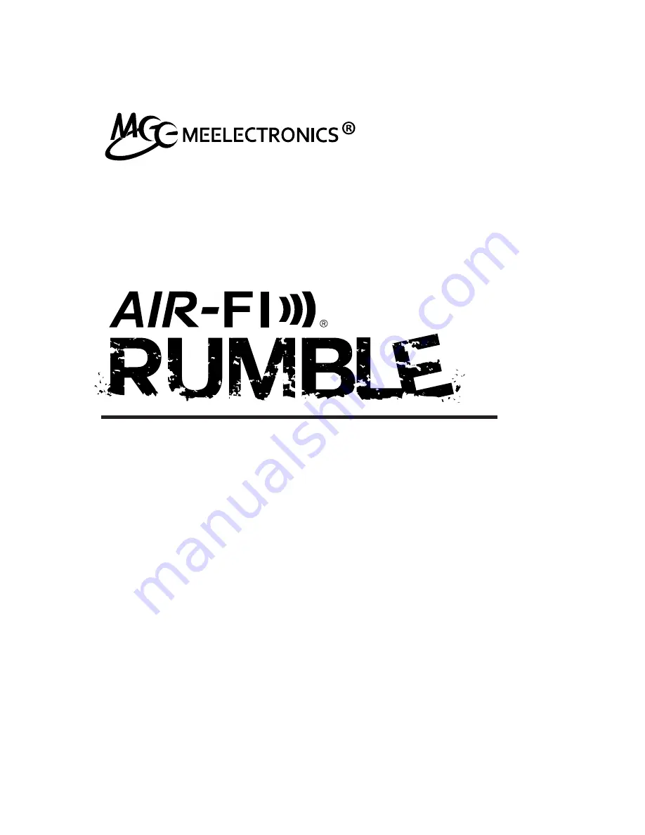 Meelectronics Air-fi rumble AF80 Скачать руководство пользователя страница 1