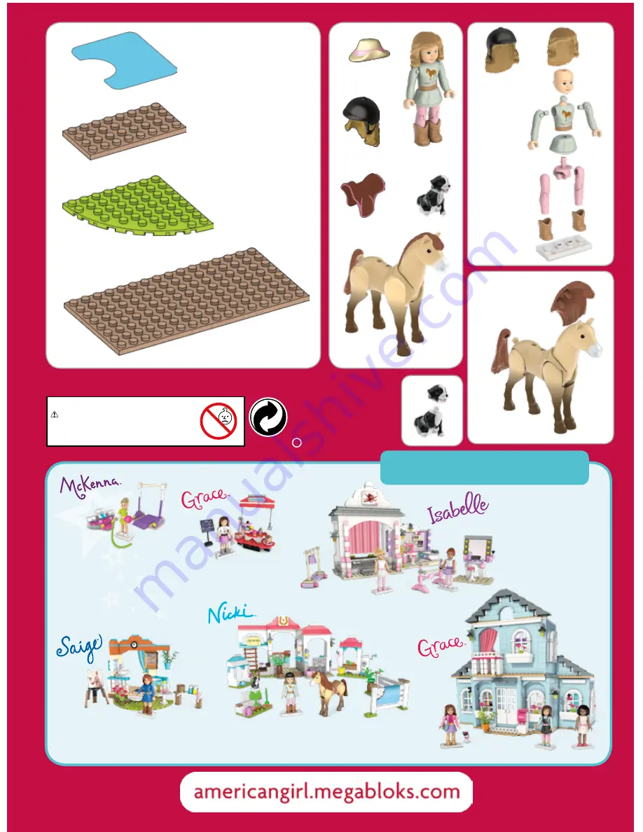 Mega Bloks american girl nicki's horse stables Скачать руководство пользователя страница 43