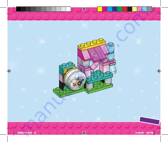 Mega Bloks Barbie Build 'n Play Guinea Pig Playhouse 80273 Скачать руководство пользователя страница 15