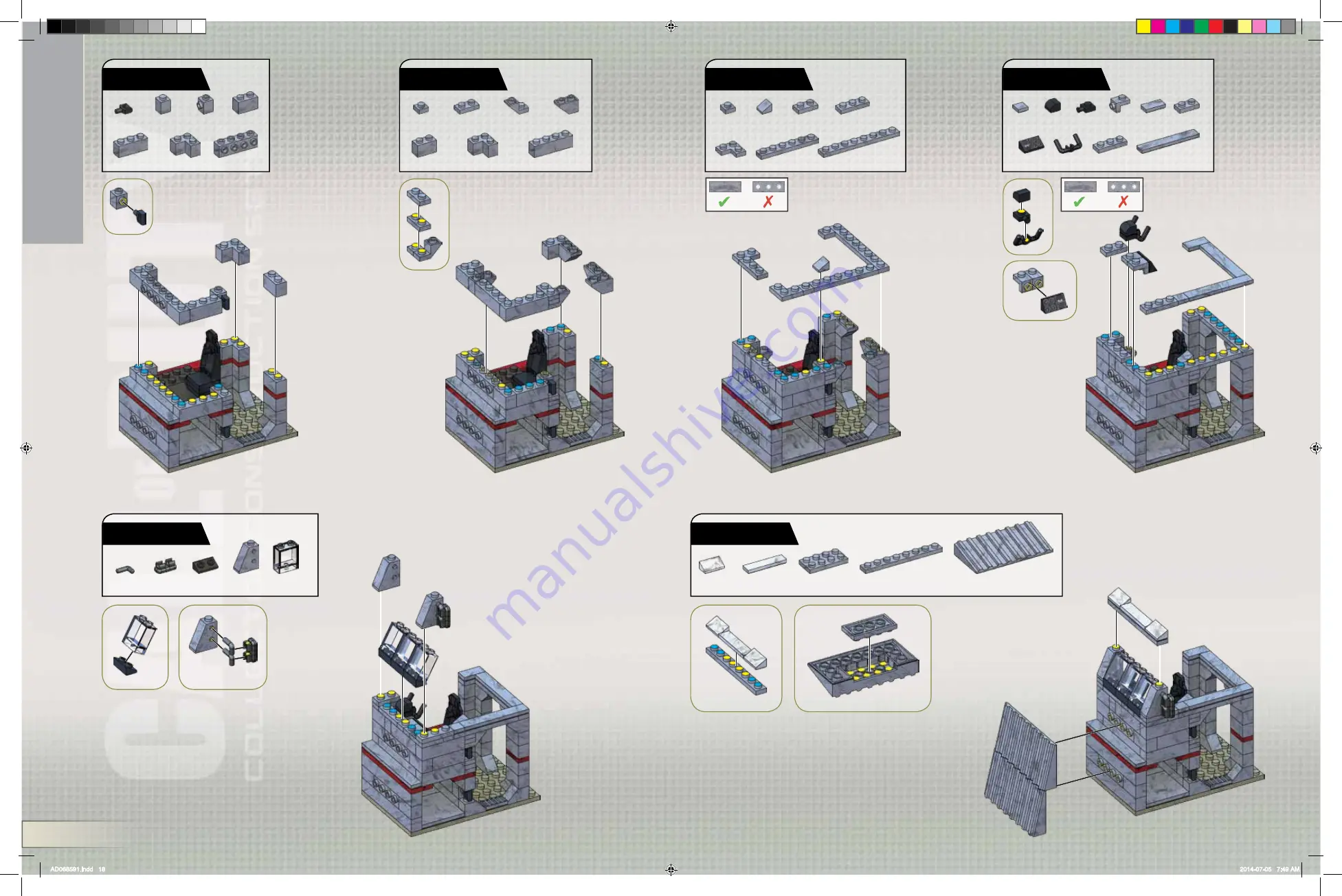 Mega Bloks Barbie Build 'n Style 80228 Assembly Manual Download Page 18