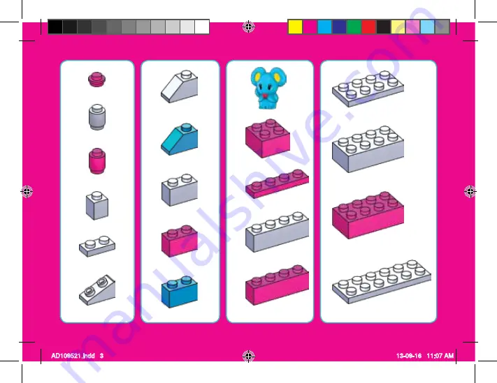 Mega Bloks Hello Kitty 10952 Manual Download Page 3