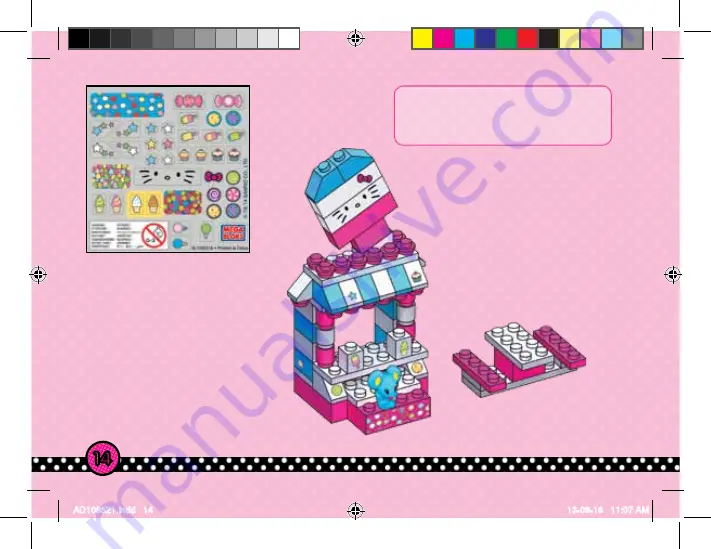 Mega Bloks Hello Kitty 10952 Скачать руководство пользователя страница 14