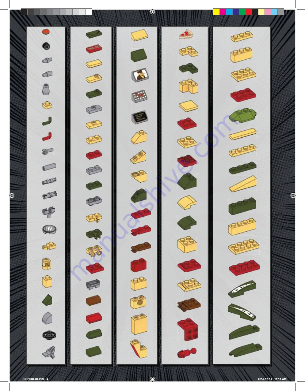 Mega Bloks Nickelodeon Teenage Mutant Ninja Turtles Classic Party Wagon Manual Download Page 4