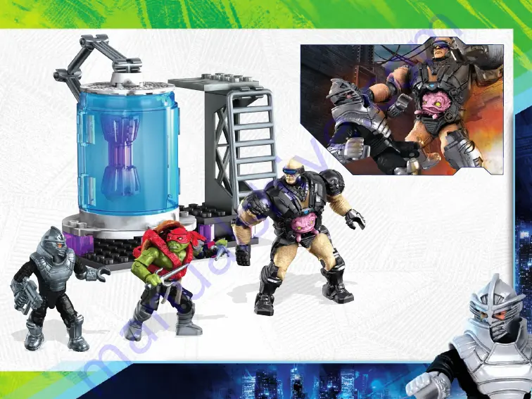 Mega Bloks Nickelodeon Teenage Mutant Ninja Turtles Out of the Shadows KRAANG Cryo Chamber Скачать руководство пользователя страница 11