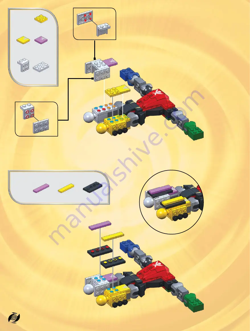 Mega Bloks SABAN'S POWER RANGERS SUPER MEGAFORCE Legendary Megazord 5663 Скачать руководство пользователя страница 8