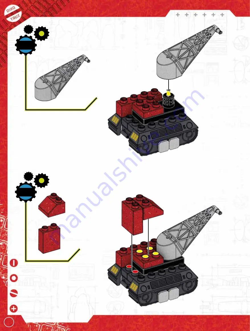 Mega Construx DreamWorks Dinotrux CRATER RUMBLE Manual Download Page 8