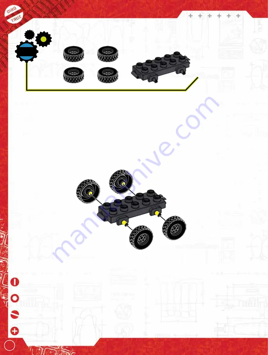 Mega Construx DreamWorks Dinotrux CRATER RUMBLE Manual Download Page 16