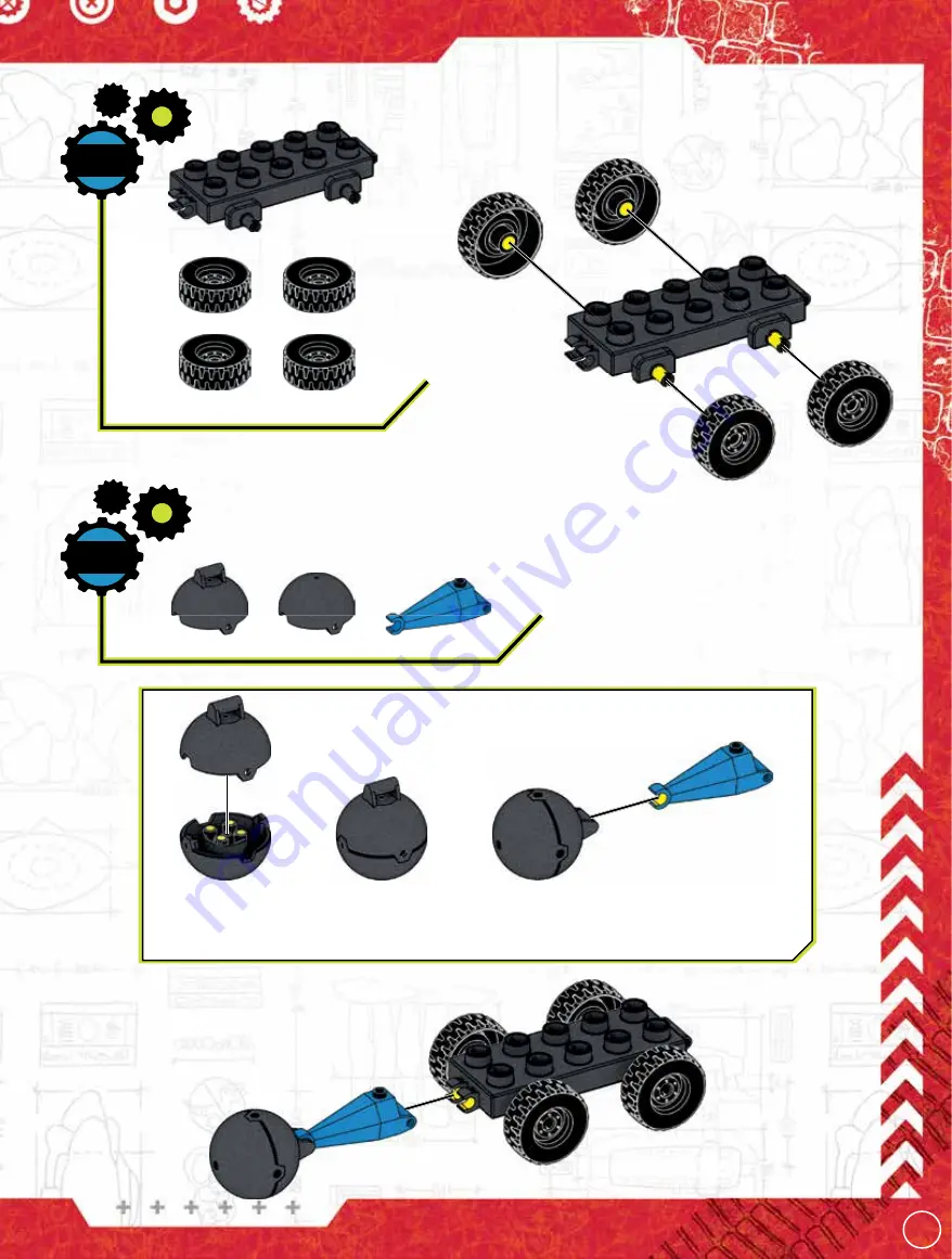 Mega Construx DreamWorks DINOTRUX TON-TON Manual Download Page 5