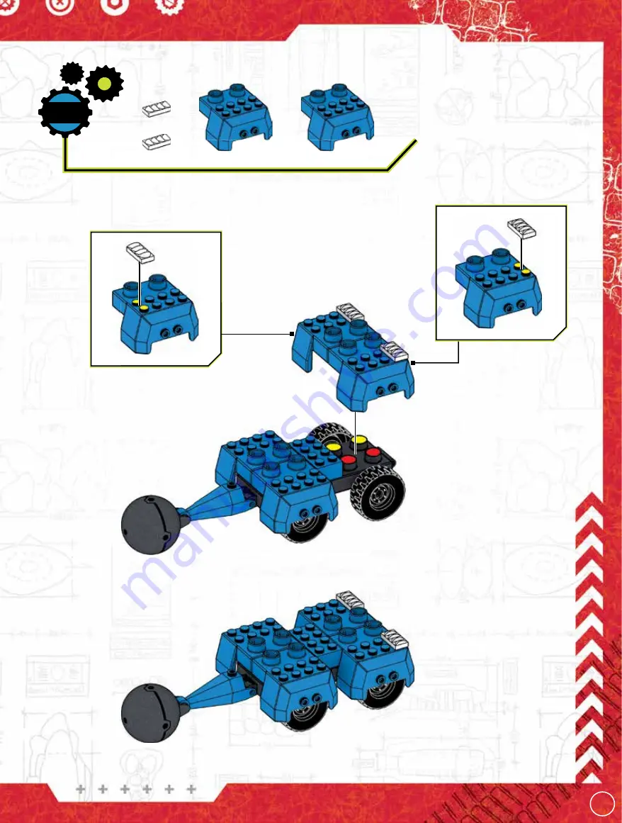 Mega Construx DreamWorks DINOTRUX TON-TON Manual Download Page 7