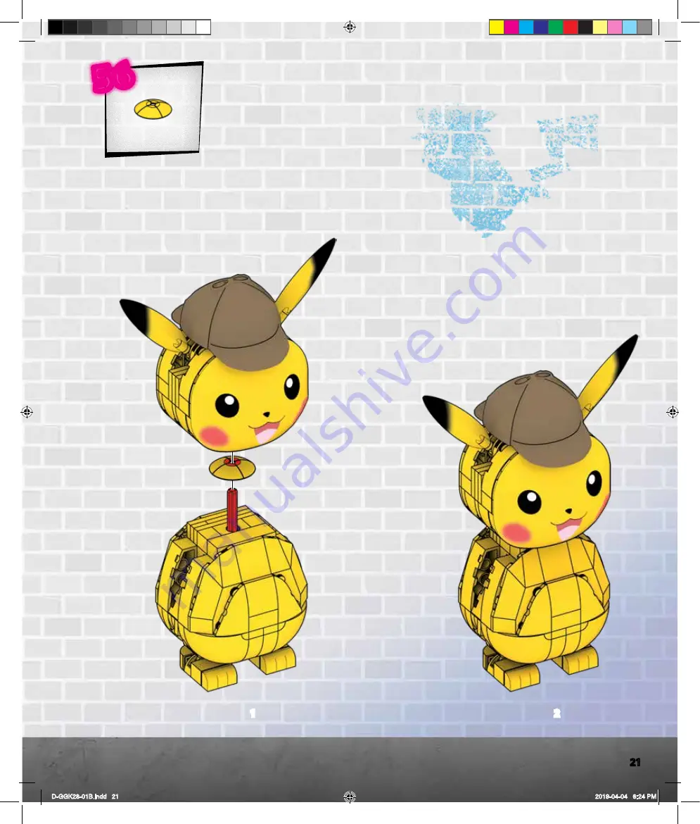 Mega Construx Pokemon DETECTIVE PIKACHU GGK28 Скачать руководство пользователя страница 21