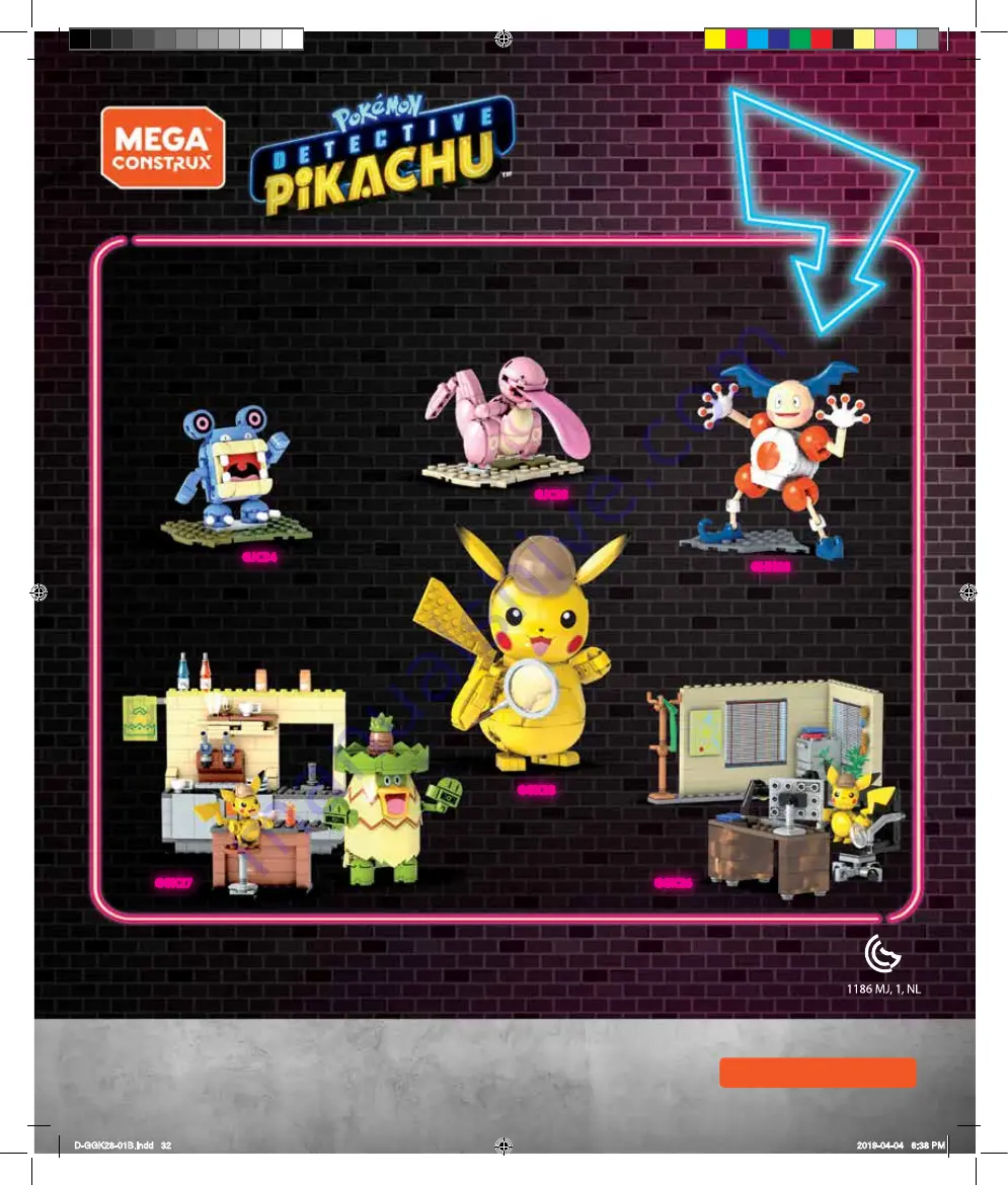 Mega Construx Pokemon DETECTIVE PIKACHU GGK28 Manual Download Page 32