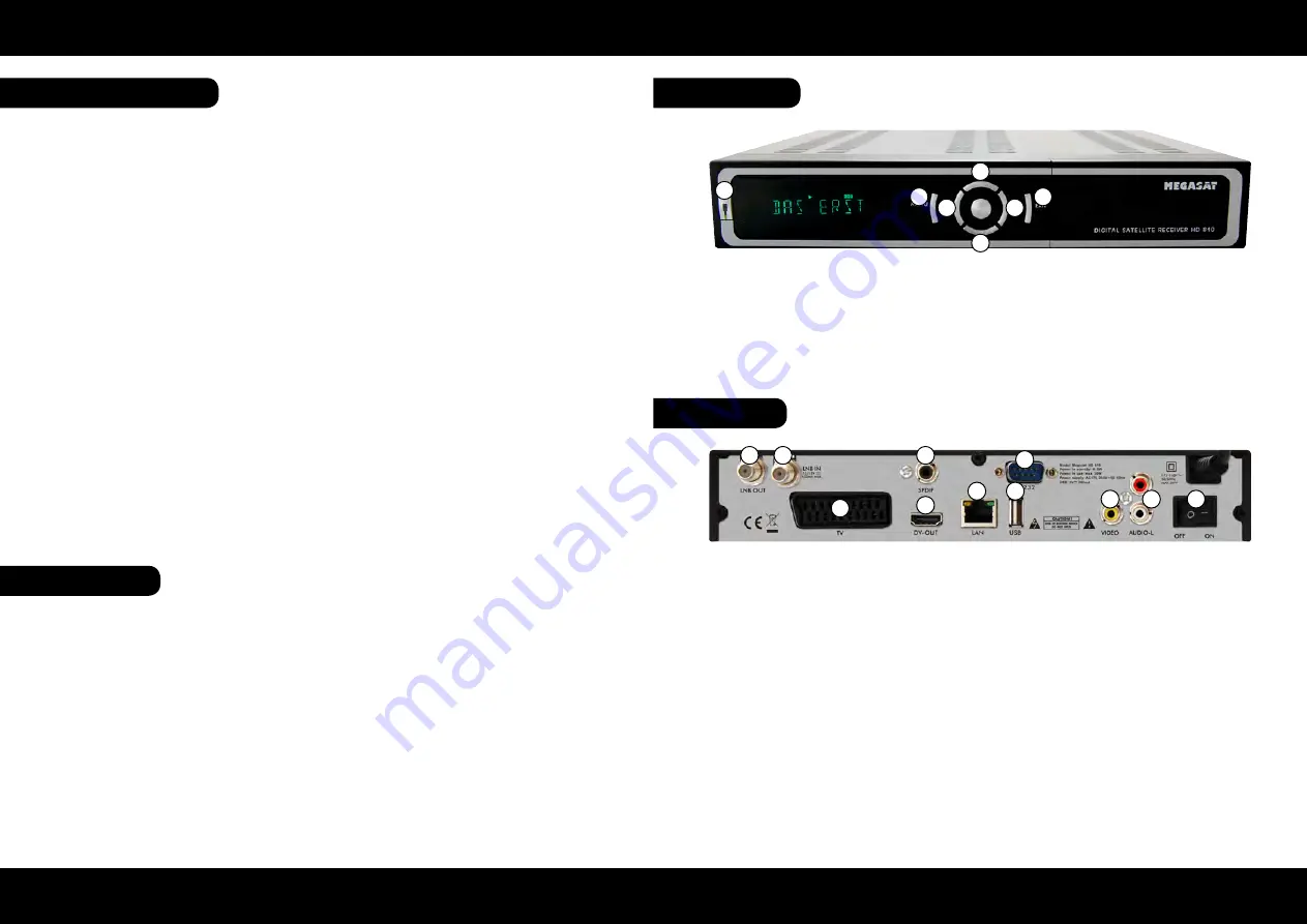 Megasat HD 810 Manual Download Page 3