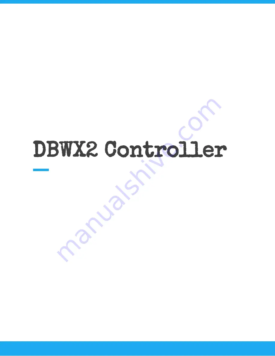 MegaSquirt DBWX2 Abridged User Manual Download Page 1