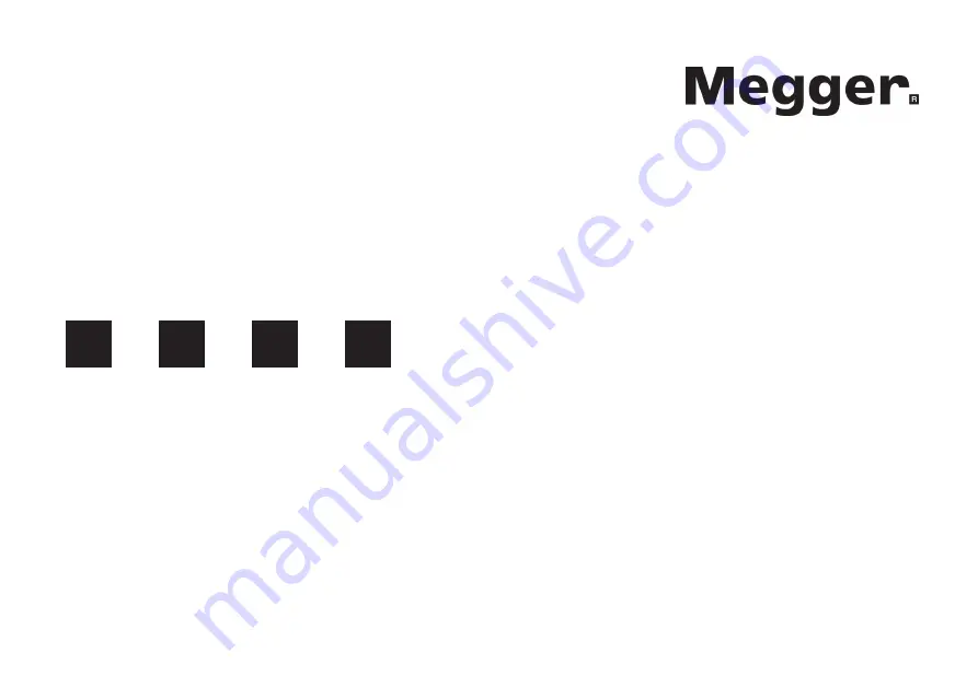 Megger DLRO100 Quick Start Manual Download Page 1