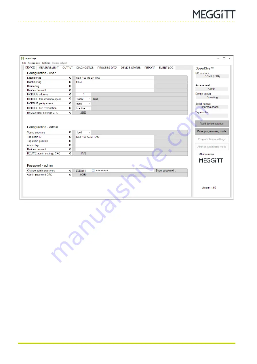 Meggitt vibro-meter SpeedSys300 ODS301 User Manual Download Page 72