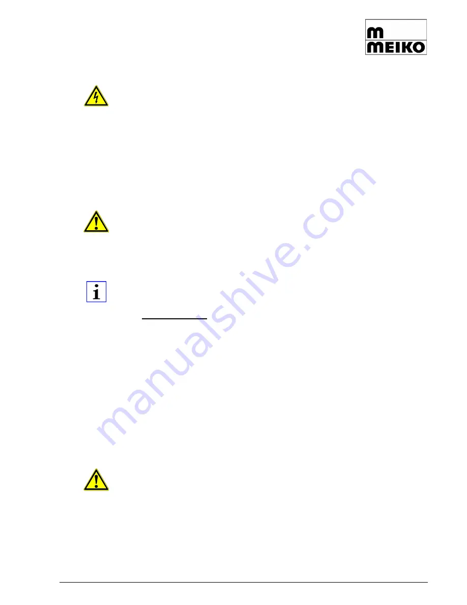 Meiko GK 60 Operating Instructions Manual Download Page 11