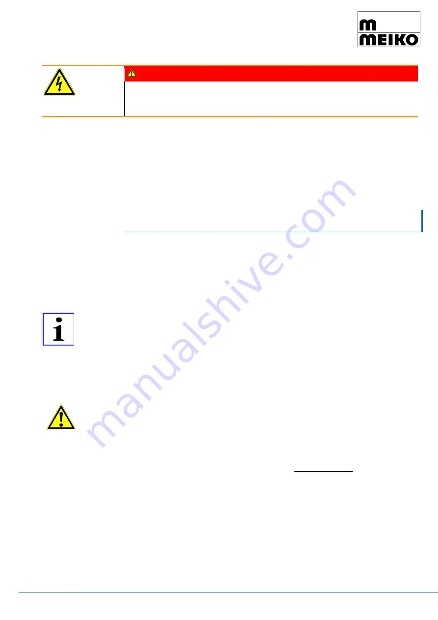 Meiko WS 125 Operating Instructions Manual Download Page 15