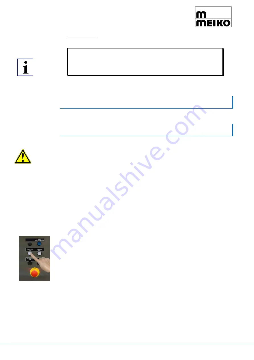 Meiko WS 125 Operating Instructions Manual Download Page 18