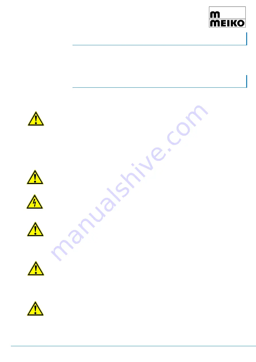 Meiko WS 125 Operating Instructions Manual Download Page 29