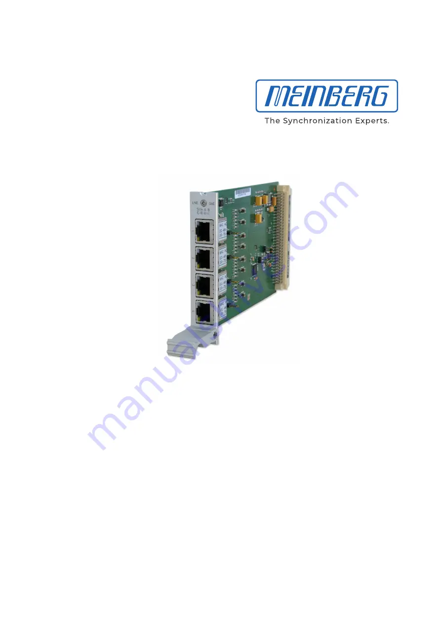 Meinberg IMS-LNE-GBE Setup Manual Download Page 1