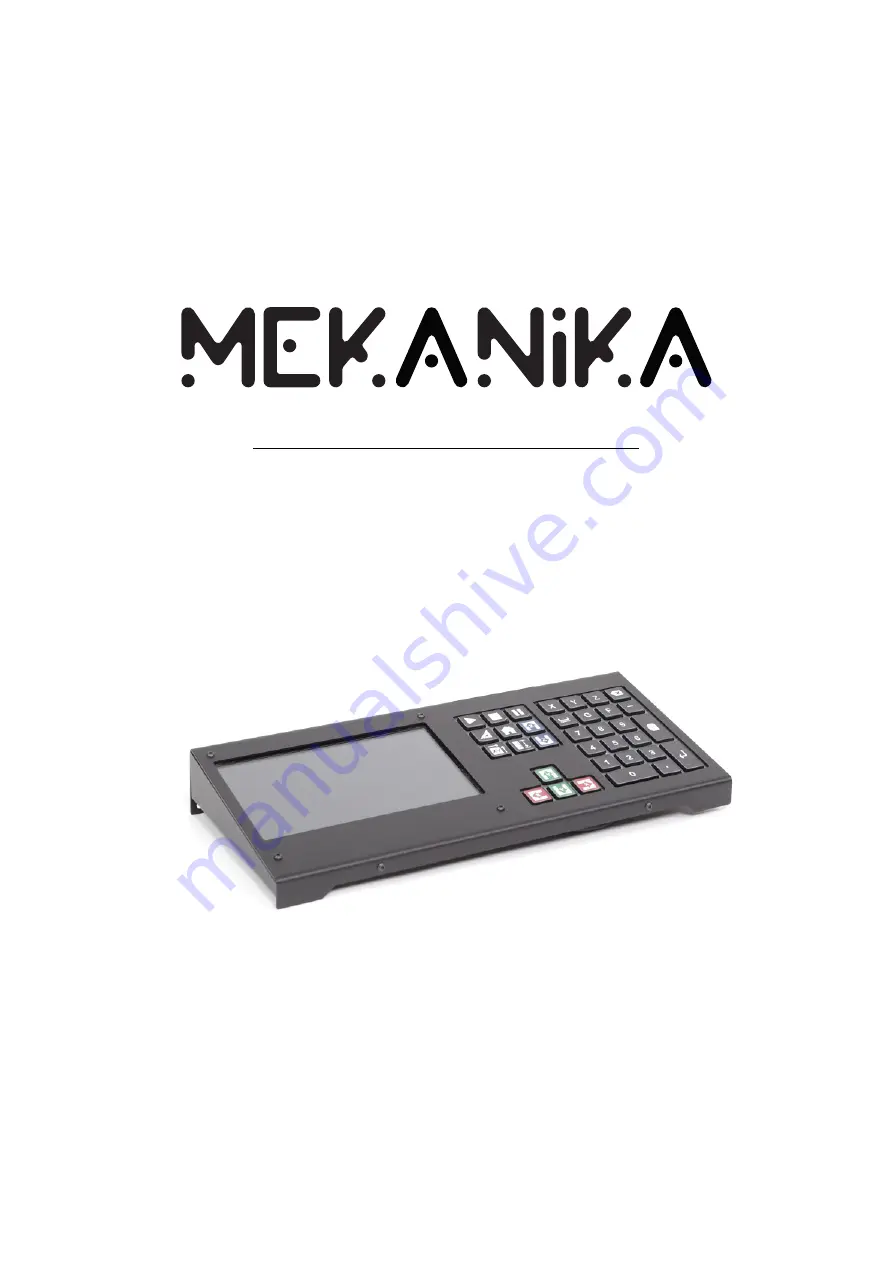 MEKANIKA CNC EVO Quick Start Manual Download Page 1