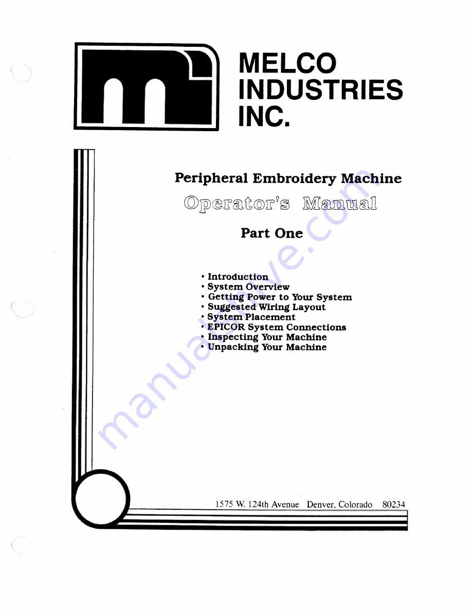 Melco EMC-6 Operator'S Manual Download Page 9