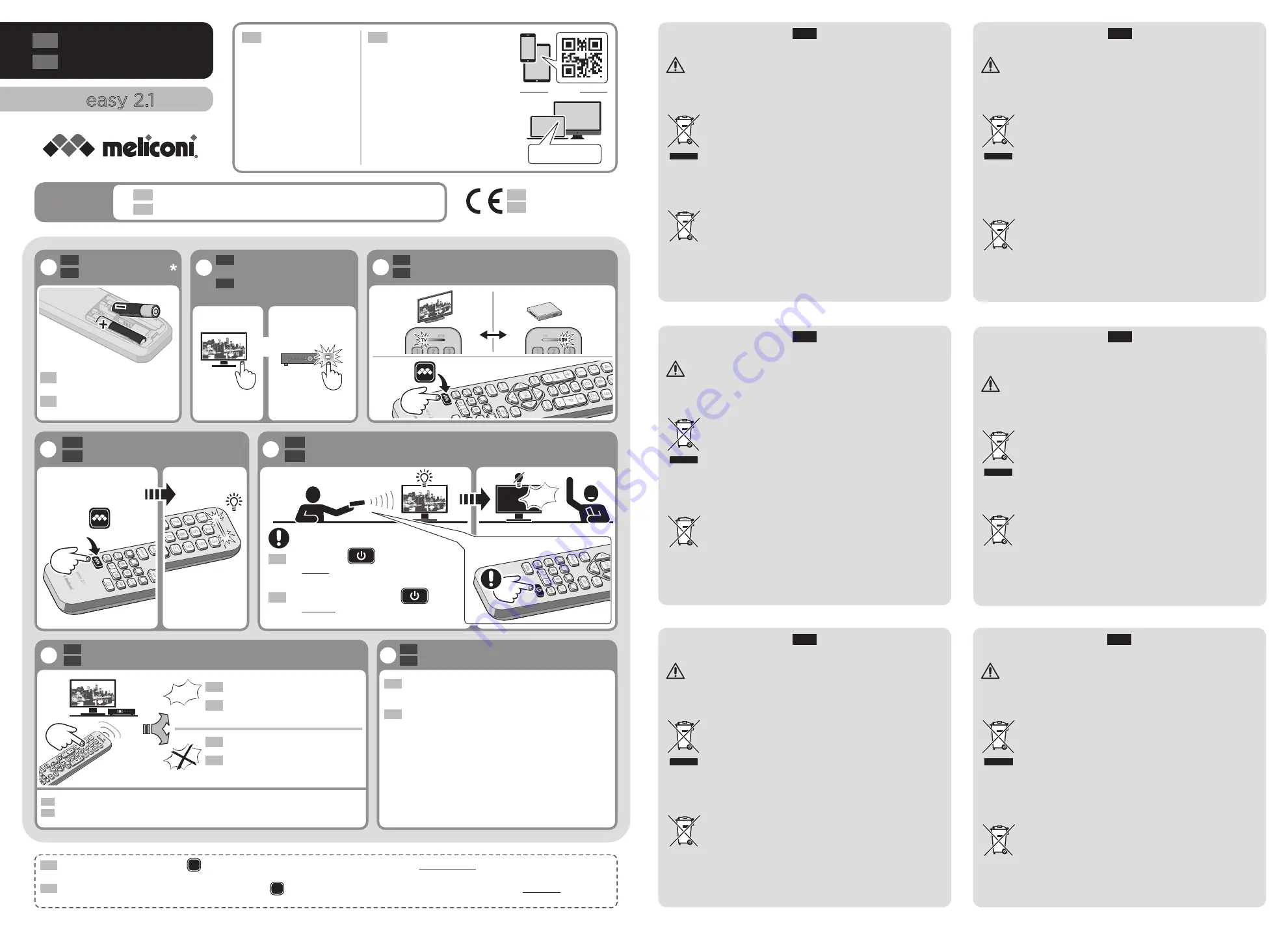 MELICONI easy 2.1 Quick Manual Download Page 1