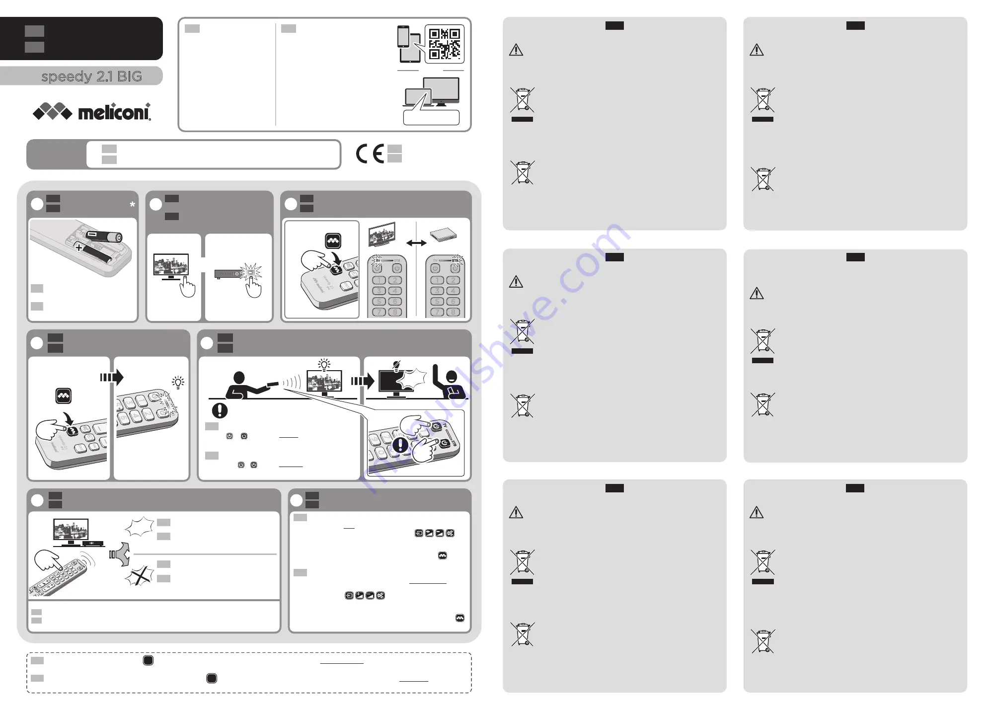 MELICONI Speedy 2.1 BIG Quick Manual Download Page 1