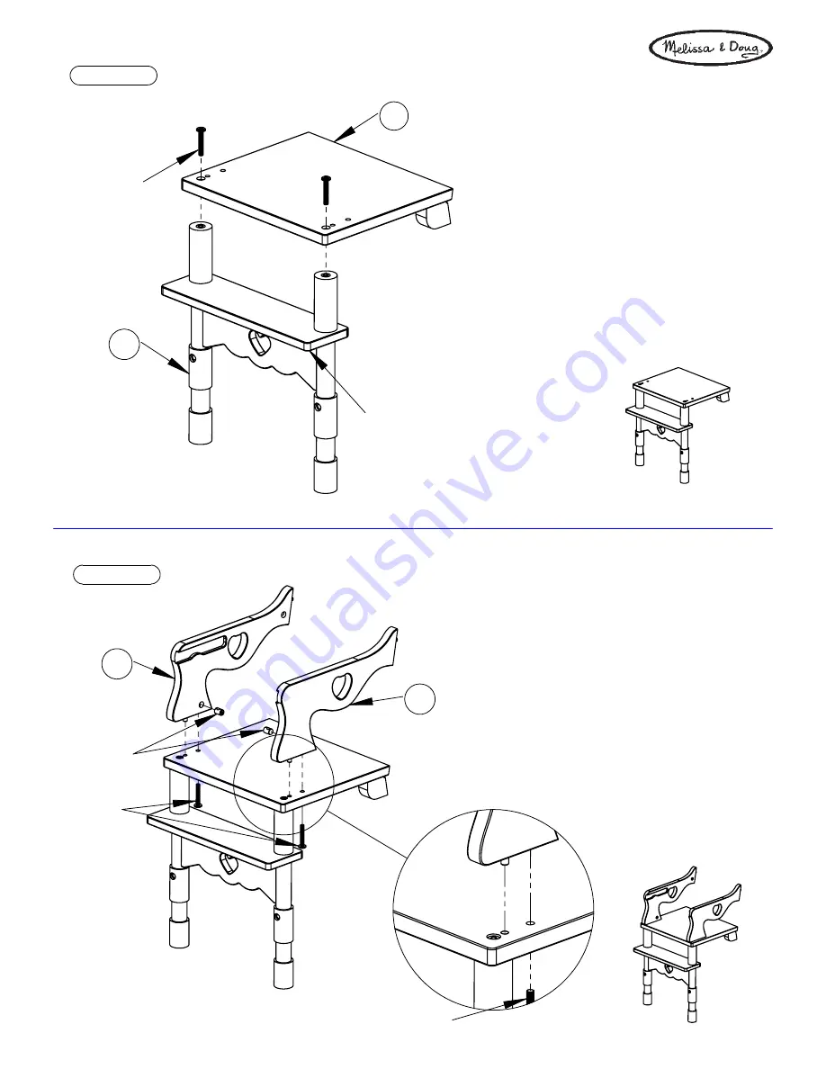 Melissa & Doug Wooden Doll High Chair 9382 Скачать руководство пользователя страница 4