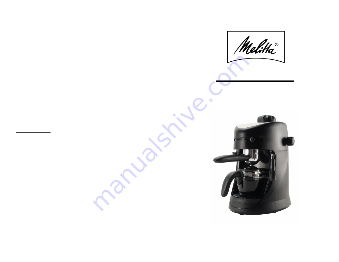 Melitta Cafe Cappuccino MEX6B Скачать руководство пользователя страница 14