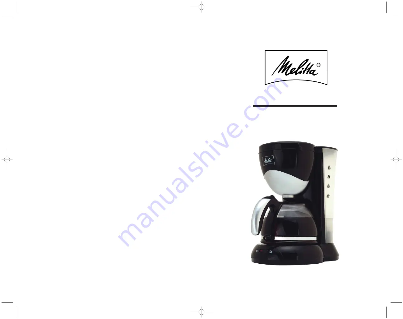 Melitta ME5CB Owner'S Manual Download Page 1