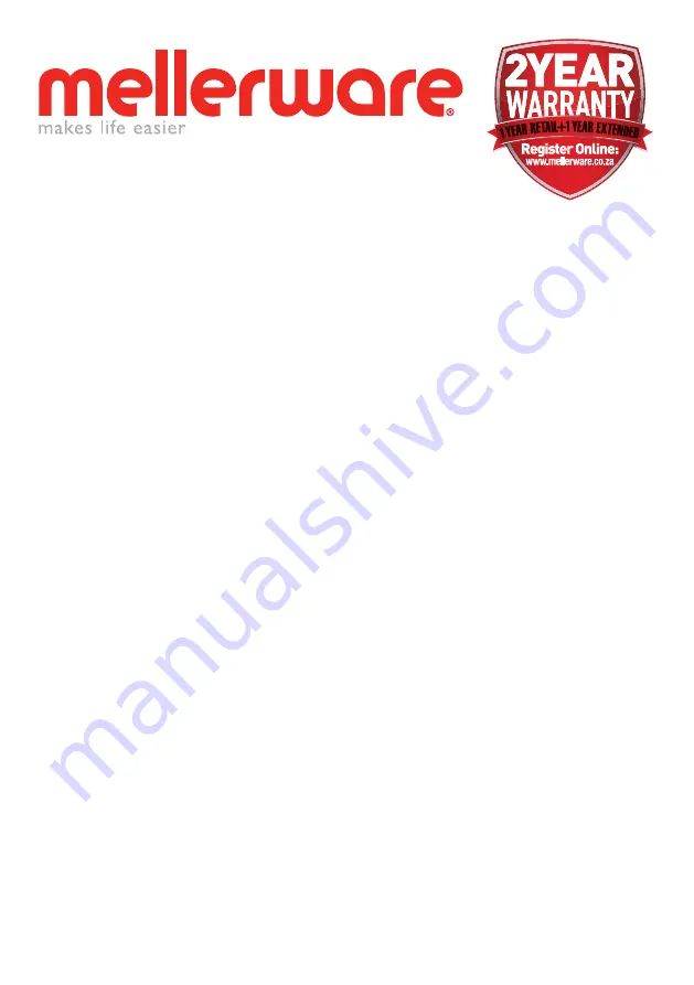 Mellerware POP & GO 1200W 27302 Manual Download Page 12