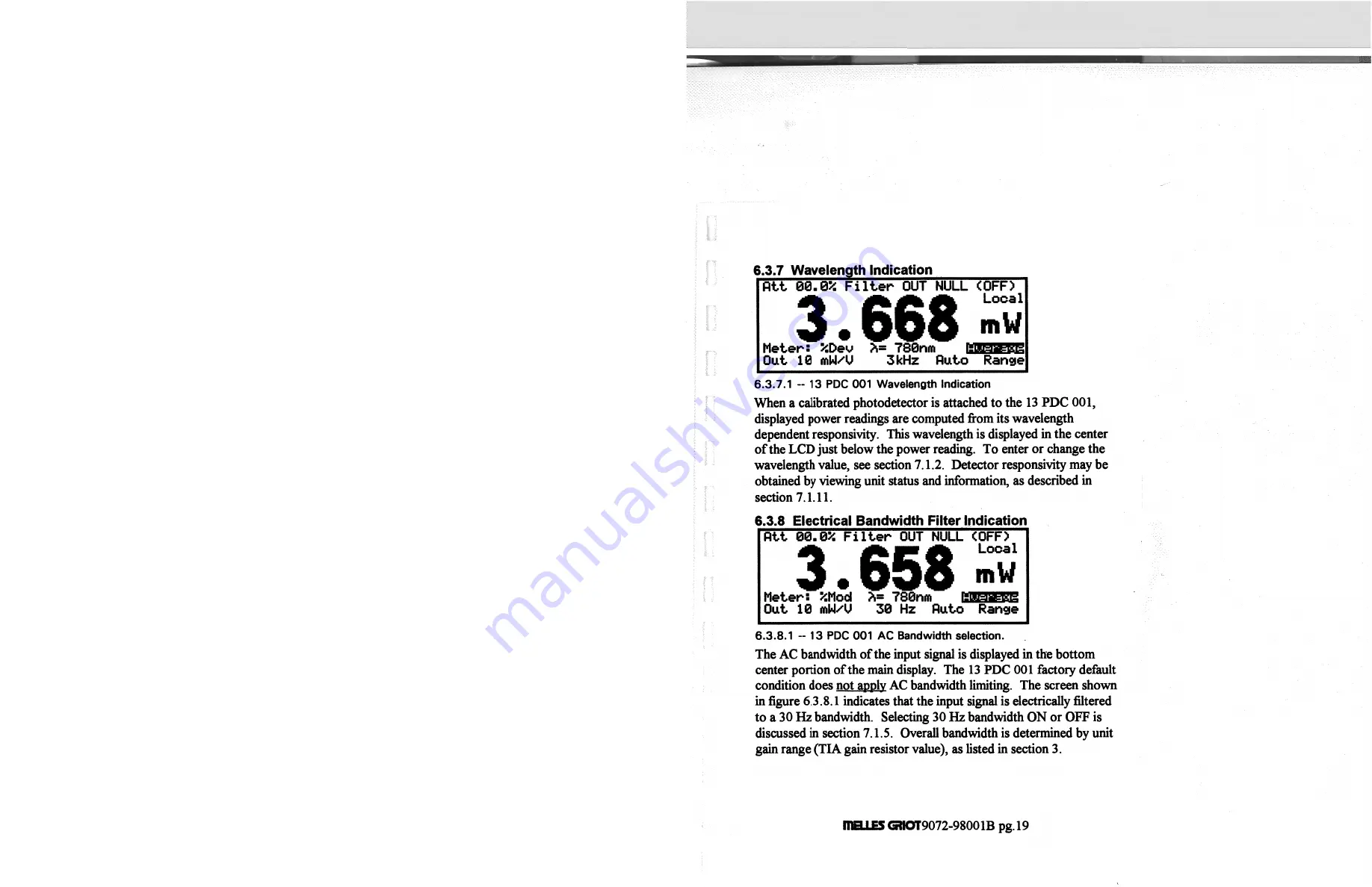 Melles Griot 13 PDC 001/IEEE Operator'S Manual Download Page 28