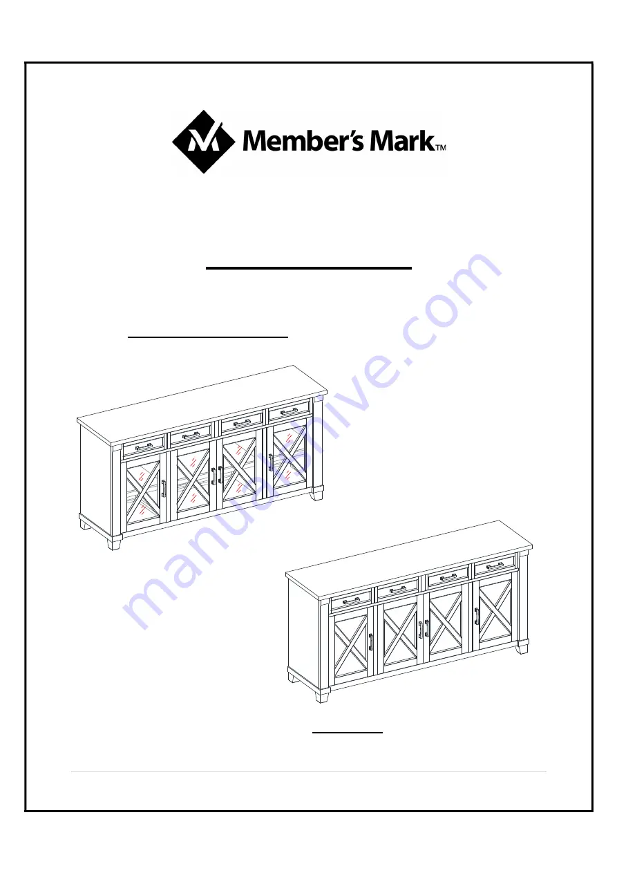 Member's Mark Livingston SM70TVC-BL-E Assembly Instructions & User Manual Download Page 1